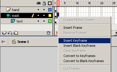 layer mask new key frame